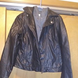 Hollister faux leather jacket